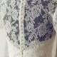 Vintage Inspired French Corded Ivory Lace Short Sleeves Wedding Dress Modest Wedding Gown