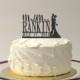 CUSTOM Wedding Cake Topper with Bride and Groom Silhouette Personalized Mr and Mrs Topper YOUR Last Name + Date Custom Wedding Topper