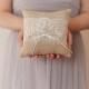 Jane - 6x6" Wedding ring pillow - Wedding ring bearer - Ring pillow bearer - Burlap ring pillow - Wedding pillow - Ring pillow