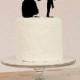 Silhouette Wedding Cake Topper - Vintage Inspired
