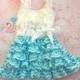 Tiffany Blue Chevron Dress, dress, baby dress,girls dress,Birthday outfit,girls outfit, flower girl dress, Chevron dress, lace dress, girls