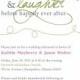 Rehearsal Dinner Invitation - Happily Ever After