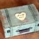Wedding Card Box Trunk Wine Love Letter Ceremony Anniversary Rustic Shabby Chic Vintage Wedding Custom ( LARGE)