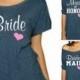 Bride T-Shirt, Bridesmaid Shirt,  Maid of Honor Shirt, Sweatshirt. Wedding, Bachelorette Party.