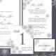 Lacy Snowflake Collection - Ceremony and Reception Papers - Winter Wedding - Menus, Programs, Table Numbers, Place Cards - DEPOSIT