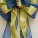 Royal Blue Yellow Wedding Decoration Bow Shower Party Decor Bow Cobalt Blue Yellow Pew Bow Wedding Chair Bow Gifts Bow