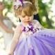Purple, Flower Girl Dress, Lavender, Ombre, Tutu Dress, Newborn-24m, 2t,2t,4t,5t, 6, birthday