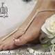 GLAMOROUS rhinestone Barefoot sandals shoe jewelry wedding shoes bridal destination beach wedding footless sandles Catherine Cole Studio SJ1