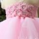 Pink tutu dress Flower Girl Dress baby dress toddler birthday dress wedding dress 1T 2T 3T 4T 5T 6T