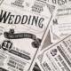 Civil Union Wedding Invitation Set. Fun Typography wedding invitations. Classic boardwalk carnival style wedding invitations