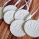Set of 6 Large Round Personalized Wedding Bouquet Charms  - Gift Boxed