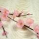 Vintage Millinery Cherry Blossom Twig Pink Flowers NOS for Hats Weddings, Floral Arrangements