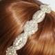 Flower Rhinestone Headband, Rhinestone Bridal Headband, Wedding Hair Accessory, Rhinestone Accessory, Rhinestone Trim
