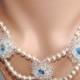 Bridal Necklace - Bridal Crystal Necklace - Wedding Jewelry - Crystal Necklace Wedding Necklace - Swarovski Crystal Pearl Necklace