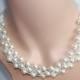 Chunky Necklace - Chunky Bridal Necklace - Wedding Necklace Cluster Necklace - Wedding Jewelry Beaded Necklace