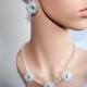 1 Strand Pearl Necklace, Wedding Jewelry Wedding Necklace, Pearl, White Pearl Necklace, Pearl Jewelry with Swarovski Crystal