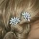 Lydia - Bridal hair comb - Two small vintage style crystal Hair combs Wedding hair accessory  - Made to order