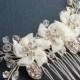 Flower Bridal Comb, EMILY HAIR COMB, Bridal hair comb, Wedding hair accessories, Bridal Headpieces,
