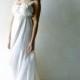 Grecian Wedding dress, train wedding dress, Empire wedding gown, Regency wedding dress, Boho wedding dress, goddess wedding dress, silk gown