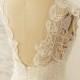Backless Lace Chiffon Wedding Dress Open Back Beach Boho Bridal Gown Deep V Back for Bridesmaid Dress/prom Dress
