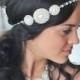 Vintage beaded headband-handmade and unique-wedding headband or prom handband