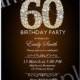 Premade Invitation Card Design －50 60 70 any age  Gold Glitter Birthday Party Invitation Card Design Elegant - card 12
