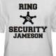 Ring security custom kids youth or toddler shirt personalized with name ring bearer wedding black short sleeve