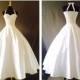 The White Dahlia SATEEN Wedding Dress, Rockabilly 1950s Style Casual Knit Wedding Pin Up BRIDE, Floor Length