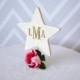 PERSONALIZED Ceramic Star Wedding Cake Topper - Avaialable in Diifferent Colors