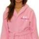 Personalized Kids Terry Velour Hooded Robe Monogrammed with Name and Initial for the flower girl & ring bearer