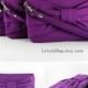 SUPER SALE - Set of 7 Eggplant Purple Bow Clutches - Bridal Clutches, Bridesmaid Clutch, Bridesmaid Wristlet, Wedding Gift - Made To Order