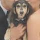 Black Satin Wedding Dog Bowtie- Dog Bow Tie, Dog Wedding Collar, Dog Ring Bearer, Dog Tuxedo Collar, Wedding Pets