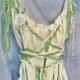 Mori Girl Gown Woodland Bridal Alternative Wedding Dress Pixie Custom Boho Cottage Corset Birdcage Hem Womens Tattered