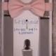 Blush Bow Tie and Grey Suspenders, Toddler Suspenders, Baby Suspenders, Ring Bearer, Pale Pink, Soft Pink, Light Pink