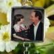 Wedding Bouquet Charm with Swarovski Pearl Memorial Photo Pendant