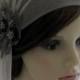 1920s style wedding  veil -  couture bridal cap veil - cap veil with blusher -  Daring