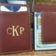 Monogrammed Leather Wallet w/ Money Clip - Monogram Wallet - Personalized - Groomsmen Gift - Gifts for Men-Brown