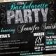 Glitter Bachelorette Party Weekend Getaway Invitation - PRINTABLE