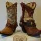 Wedding Cake Topper-His and Her Western Cowboy Boots