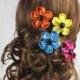 Colourful Daisy Flower Hair Clips, Daisy Wedding Hair Accessories, Flower Hair Accessory, Daisy Hairclips