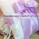 Romantic Satin Elite Ring Bearer Pillow...You Choose the Colors...Buy One Get One Half Off...shown in white/lilac