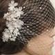 wedding fascinator,bridal Swarovski Pearls Comb,Wedding comb,bridal headpieces,rhinestone bridal Hair comb,Wedding birdcage veil bridal comb