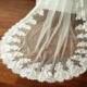Alencon Lace Veil/Bridal Veil/Wedding Veil/Mantilla Veil/3M Long Cathedral Veil/Eyelash Lace Veil/Comb Veil