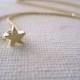 Tiny gold star necklace..simple handmade jewelry, everyday, bridal jewelry, wedding, bridesmaid gift, flowergirl, best friends gift