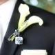 BP3 - Boutonniere Pin / Corsage Pin Photo Charm - Small Memorial Charm - Custom Photo Wedding Accessory