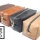 Personalized Handmade Leather Dopp Kit Gifts for Groomsmen with Custom Initials, Set of 6