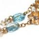 Swiss Blue Topaz Earrings Topaz Jewelry Gold Flower Earring Bridal Earrings Gemstone Jewelry Delicate Earrings Chandelier Earrings FizzCandy