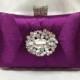 wedding clutch, Bridal clutch, Purple clutch, evening bag, Modern clutch, bridesmaid bag, crystal clutch