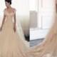 Custom Made 2015 New Arrival Yasmine Yeya Sexy Off-shoulder Wedding Dresses Sweetheart Lace/Tulle Bridal Gowns Chapel Train Wedding Dress, $133.04 