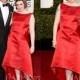 Lena Dunham Evening Dress 2015 The 72th Annual Golden Globe Awards Satin Crew Neck Sleeveless Red Carpet Celebrity Dresses A-line High Low, $80.63 
